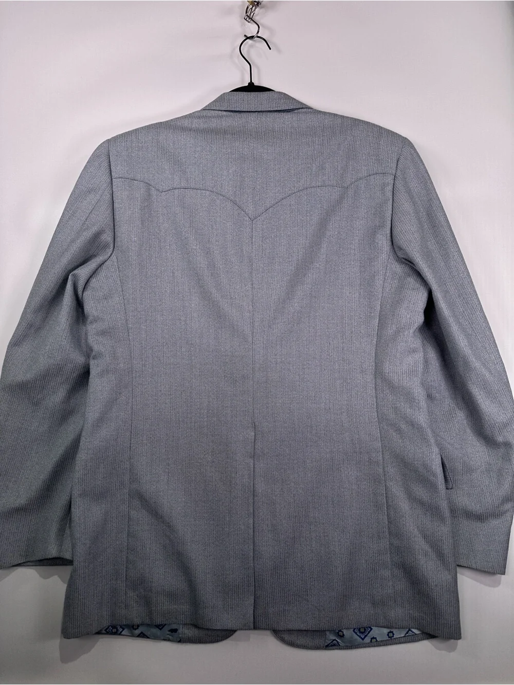 Prestige West Vintage 70s Western Yoke Blazer Gray 44R